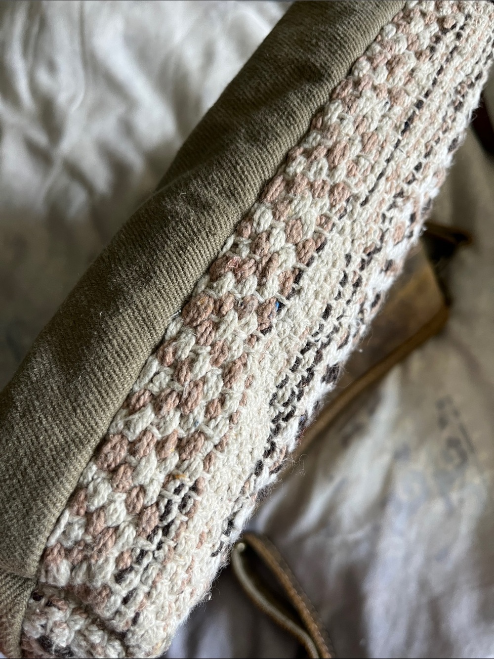 Myra Bag Brown and Cream Woven Crossbody - Picture 7 of 7